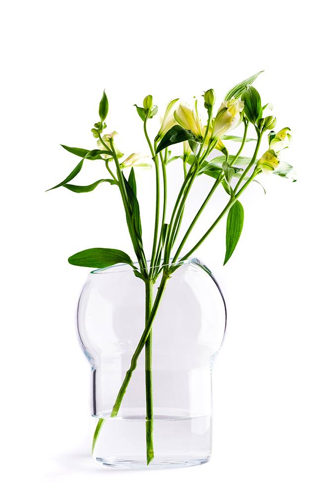 Vase à fleurs Bliss - transparent, design islandais 