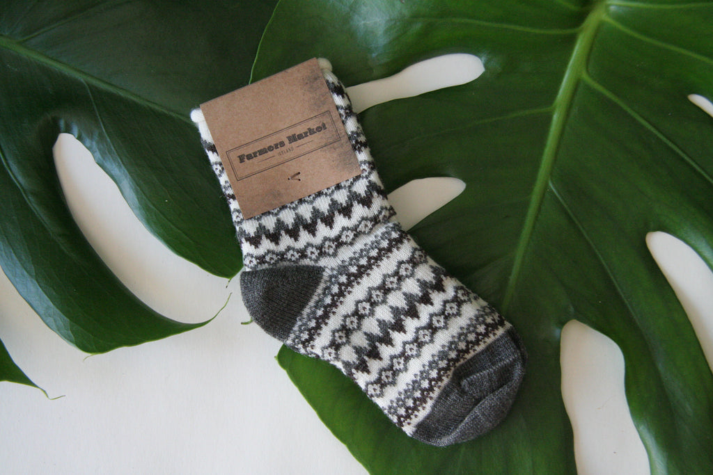 Reykjahlid. Warm and soft woolen socks baby socks, Icelandic design