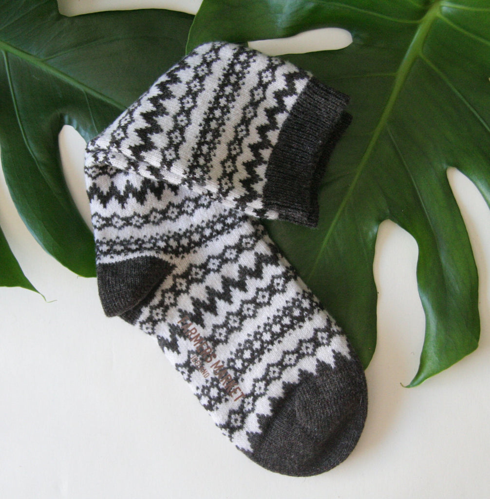 Reykjahlid, unisex. Warm and soft woolen socks, icelandic design.