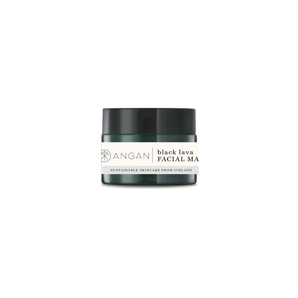 Black lava facial mask-sustainable skincare from iceland 
